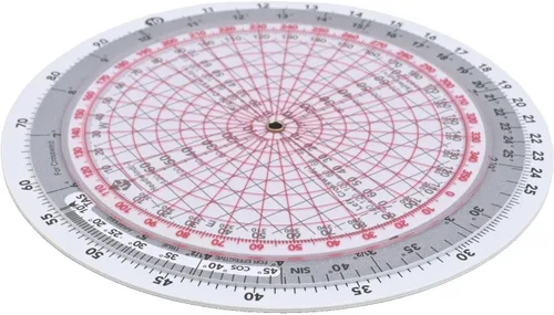 Vista 7 de E6B-R Circular Flight Computer Aviation Plotter Slide Rule Pilot Gear