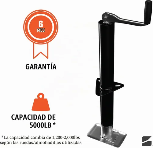 Vista 2 de Bastion Distribution Gato de Remolque Top-Wind con Marco en A con Almohadilla Rectangular Gato de Lengüeta Manual de Manivela de 5000 lb Ideal