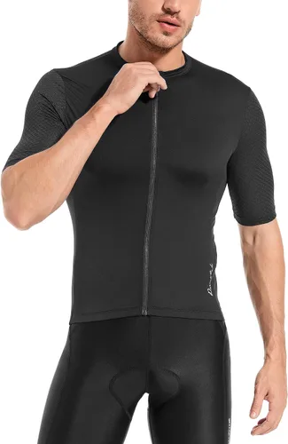 Vista 7 de Przewalski Camiseta de ciclismo de manga corta para hombre, camisetas de ciclismo para ciclismo de carretera y grava