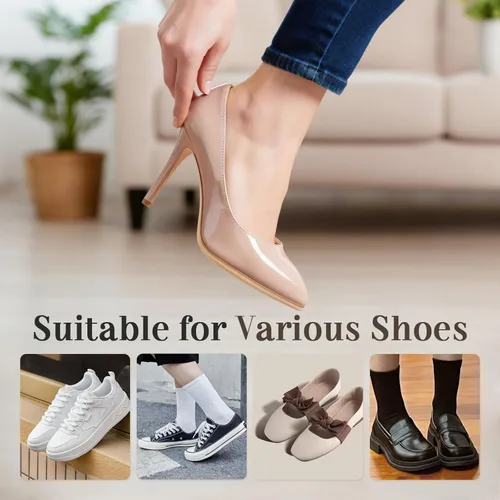Vista 4 de Heel Pads for Shoes,Heel Grips Liner Cushions Inserts for Loose Shoes,Anti Slip Shoe Inserts for Too Big Shoes Women Men,Soft Heel Protectors Stop