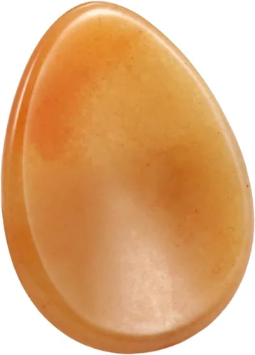 Vista 5 de SUNYIK Piedra de preocupación del pulgar de 7 chakras en forma de lágrima