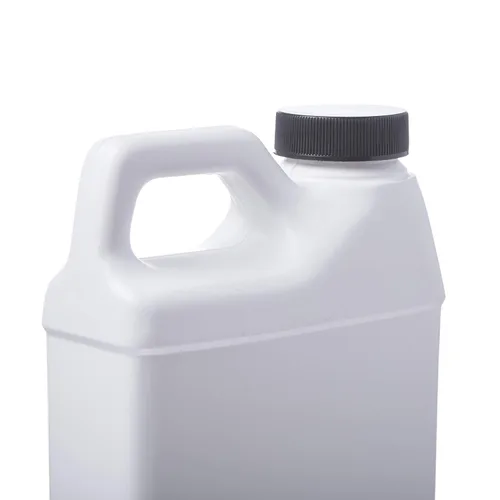 Vista 3 de Consolidated Plastics Botella rectangular F-Style con tapa, HDPE, blanco, 16oz., 12 piezas