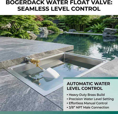 Vista 6 de Válvula de flotador de agua macho NPT de 3/8 pulgadas, válvula de control de nivel de agua automática de llenado y agua, con brazo ajustable