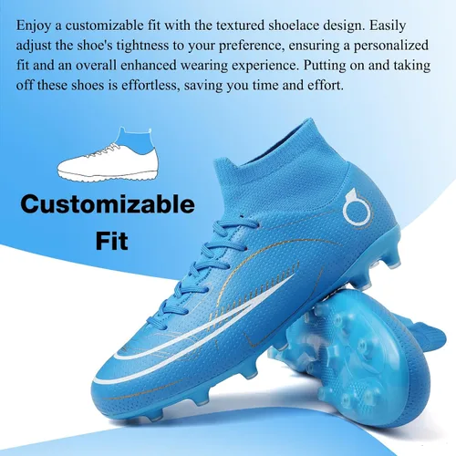 Vista 5 de Zapatos de fútbol para hombre y mujer, zapatos de fútbol para niño grande AGTF