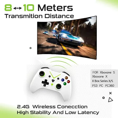Vista 4 de DR Desings USB Wireless Controller for XBOX ONE SSeries SX Console Controller for PC Android Joystick Video Game Controllers (BLANCO)