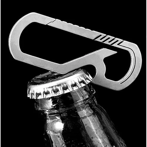 Vista 5 de Ccanku Titanium Keychain Rings Anti-Lost Quick Release Heavy Duty Key Chain Hook EDC Tools