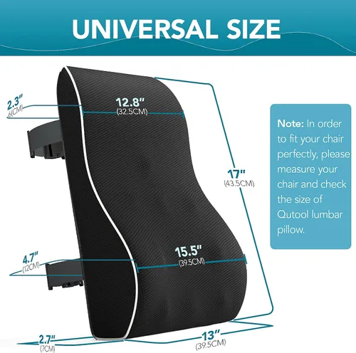 Vista 2 de QUTOOL Cojín de asiento y almohada de apoyo lumbar