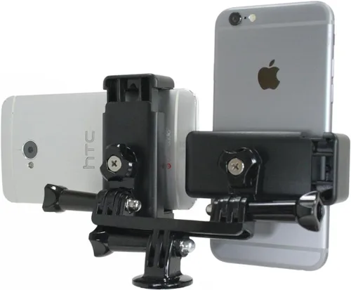 Vista 6 de OCTO MOUNT Estabilizador de mano de dispositivo dual para teléfono celular o cámara GoPro. Compatible con iPhones, Samsung Galaxy, HTC, etc.