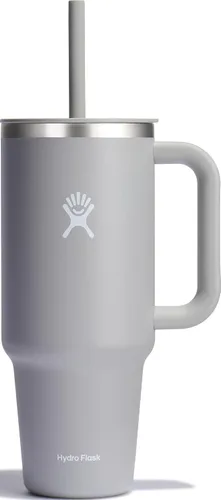 Vista 30 de Hydro Flask Vaso de Viaje con Asa, Tapa y Pajita - Acero Inoxidable Aislado en 24 Oz Aloe