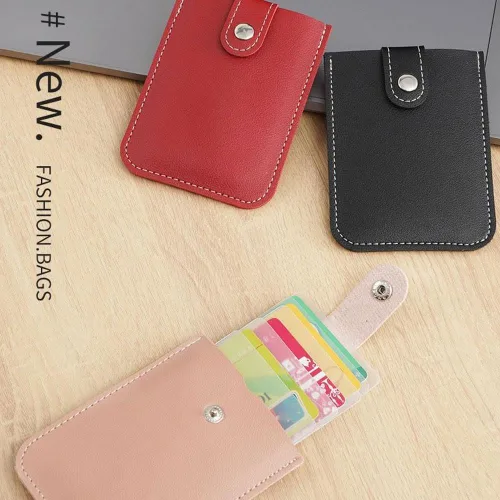 Vista 5 de Crazyview Cardcarie - Organizador de tarjetas extraíble, bolsa organizadora de cuero con cierre a presión, organizador de tarjetas extraíble