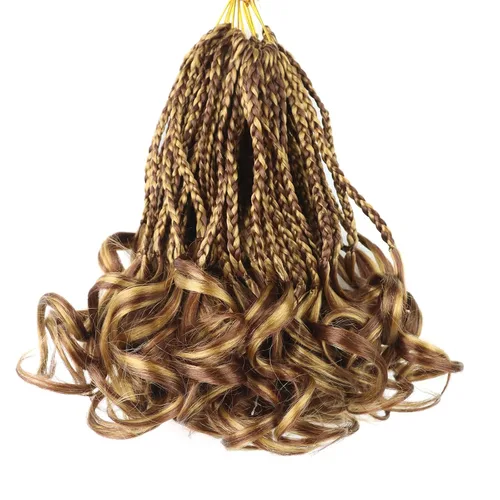 Vista 34 de Cabello para Trenzas Rizo Francés Color 1 Trenzas de Ganchillo Rizo Francés 10 Pulgadas Trenzas de Caja Cabello de Ganchillo para Mujeres y Niños