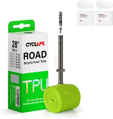 Vista 12 de 1/4-Pack TPU Inner Tubes 700x18-32c 700c Inner Tubes with Removable Core Ultralight 38g 45/60/80mm Metal Presta Valve