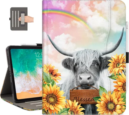 Vista 20 de Vimorco Funda para iPad Air 4ª/5ª 10.9, para iPad Air 6ª 11 M2, para iPad Pro de 11 pulgadas 4ª/3ª/2ª/1ª generación, soporte para lápiz, correa