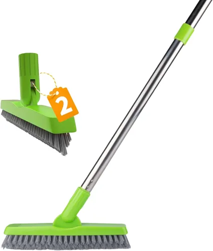 Vista 11 de 2 Pack Cepillo para lechada con mango largo, cepillo giratorio para limpieza de líneas de lechada - Cepillo limpiador de lechada con mango duradero