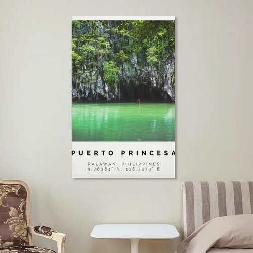 Vista 7 de Póster de Puerto Princesa, impresión colorida, arte de pared de Puerto Princesa, decoración de fotos de Puerto Princesa, póster de arte en lienzo