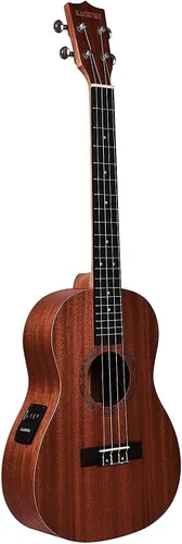 Vista 3 de Kadence UKBE03 Barítono Ukelele electroacústico de 30 pulgadas Madera de caoba Preamplificador de ecualizador de 2 bandas integrado Viene