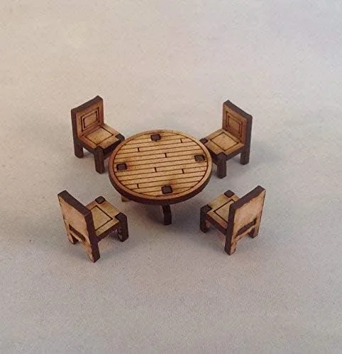 Vista 2 de Mesa y Sillas - Muebles MDF Kit 1.102 in Terreno Paisaje Old West Western