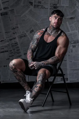 Vista 7 de Jed North Camiseta sin mangas para entrenamiento de culturismo profesional con espalda cruzada