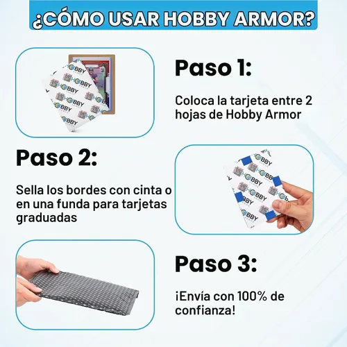 Vista 6 de Hobby Armor - Paquete de 100 protectores de envío de tarjetas coleccionables de 3.5 x 4.5 pulgadas con esquinas redondeadas, protector de tarjetas