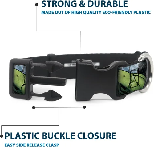 Vista 4 de Buckle-Down Marvel Avengers Marvel Avengers - Collar de plástico con clip de primer plano, tamaño pequeño, 9-15 pulgadas