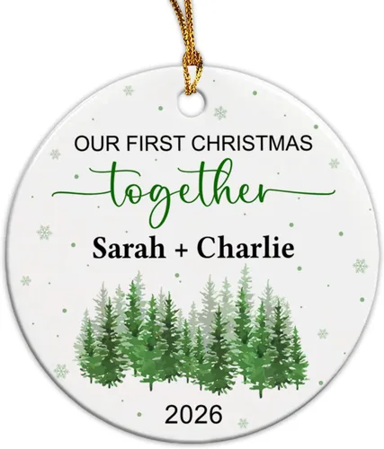 Vista 15 de Adorno de cerámica personalizado para la primera Navidad del bebé 2026, adorno de cerámica personalizado para la primera Navidad, estadísticas