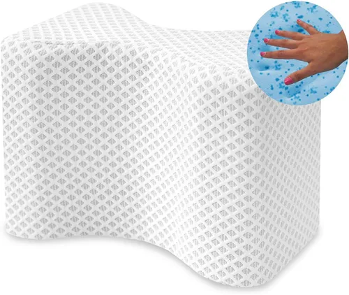 Vista 2 de SensorPEDIC Almohada de apoyo de rodilla de espuma viscoelástica, talla única, color blanco