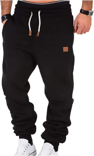 Vista 2 de Pantalones deportivos casuales para hombre, pantalones cargo atléticos para exteriores, ajustados, para entrenamiento, desgastados, elásticos