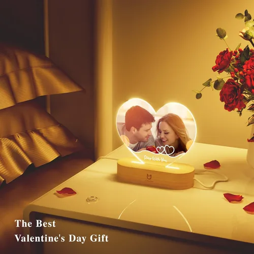 Vista 7 de Bemaystar Regalos personalizados con luz nocturna, lámpara de amor, regalos personalizados para mujeres, hombres, parejas, aniversario de San