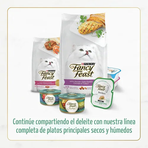 Vista 7 de Purina Fancy Feast - Alimento seco para gatos con pescado y salmón del océano (paquete de 4) bolsas de 16 onzas