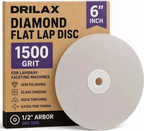 Vista 14 de Drilax Disco de regazo plano de diamante de 6 pulgadas, grano 80