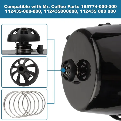 Vista 5 de Showingo Kit de tapón de repuesto para máquina de café con resorte inferior compatible con Mr. Coffee 112435-000-000 185774-000-000 Hamilton