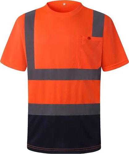 Vista 5 de JKSafety Paquete de 3 prendas de seguridad reflectantes de alta visibilidad Camiseta de trabajo diario color amarillo con tiras retro-reflectantes