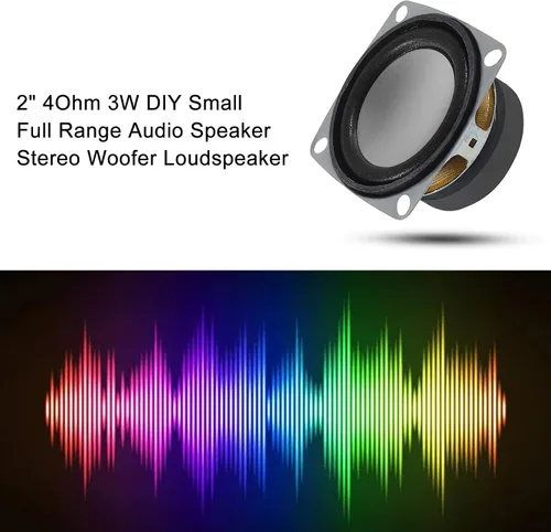 Vista 4 de 2 "4ohm 3W altavoz de audio de gama completa Altavoz estéreo Woofer para Arduino (2 piezas)