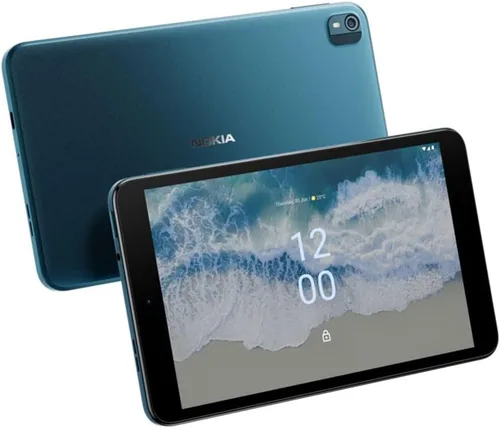 Vista 10 de Nokia T10 Android 12 Pantalla de 8 pulgadas Tablet Versión de EE. UU. 4/64 GB Cámara de 8 MP Azul océano Android 12, pantalla HD+