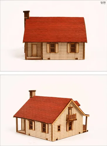 Vista 5 de DESKTOP - Kit modelo de madera Western House 2 por Young Modeler