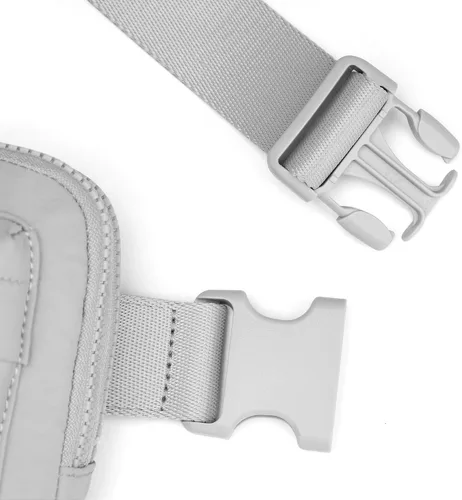 Vista 8 de Talla grande - Mini bolso para cinturón - Correa extra larga de 70 pulgadas - Doble compartimento - Correa extendida - Riñonera para mujer