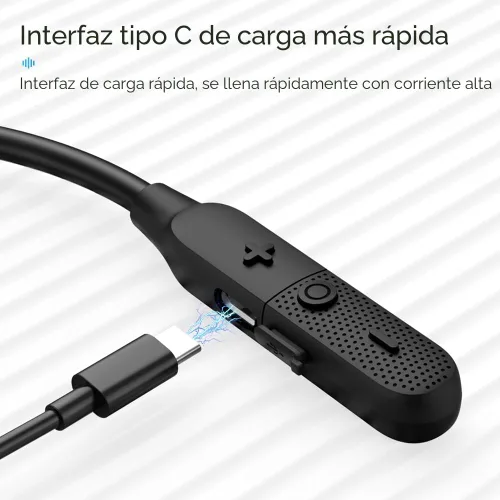 Vista 7 de LANDIBO Auriculares deportivos Bluetooth, 25 horas de tiempo de reproducción, auriculares inalámbricos 6.0 con micrófono, cancelación de ruido