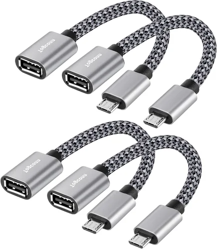 Vista 10 de Adaptador USB-C a USB 3.1 (Paquete de 2), Cable OTG tipo C trenzado de nylon USB C macho a USB A 3.0 hembra para iPhone 15, iPhone 15 ProMax