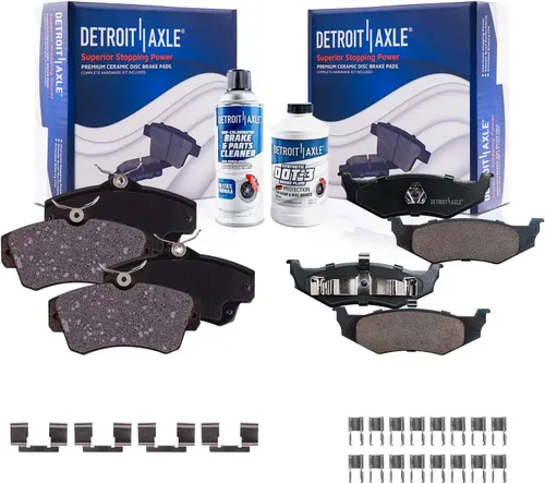 Vista 86 de Detroit Axle - Pastillas de freno traseras para Toyota Prius 2012-2015 Prius Plug-In 2017-2018 Corolla iM 2016 Sion iM 2011-2017 Lexus CT200h