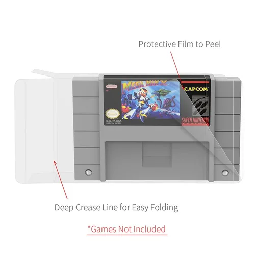 Vista 2 de 10-Pcs High Quality Plastic Protector Transparent Storage Cases Compatible with N64SNES Game Boxes Anti-Dust - Scracth Free - Clear Cases Made