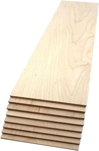 Vista 11 de Tablones de Madera Dura de Arce - Paquete de 2 Madera de Arce Dura para Manualidades de Madera Sin Terminar - 1/4'' (6mm) 100% Madera Dura Pura