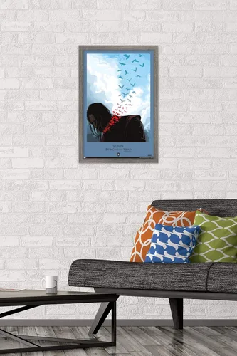 Vista 2 de Trends International Juego de tronos - Póster de pared con cabeza, 14.725 x 22.375 pulgadas, versión enmarcada de madera de granero Versión