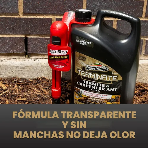 Vista 7 de Spectracide Terminate Termitas y Ant Killer Carpenter de 1.33 galones, con pulverizador AccuShot, tratamiento de barrera para interiores y hogares