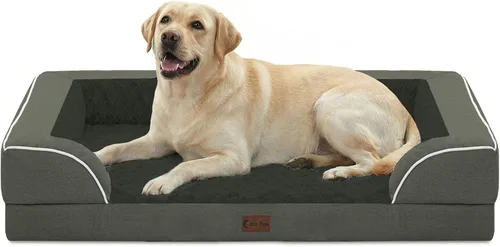 Vista 91 de Camas ortopédicas para perros grandes, cama de espuma viscoelástica impermeable para mascotas grandes con lados 89x56 cm, sofá para perros grandes