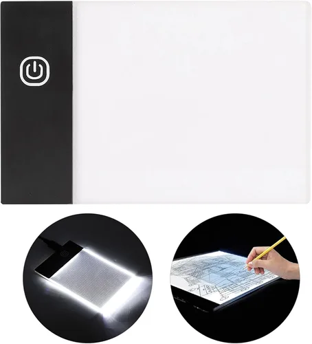 Vista 5 de A6 portátil LED caja de luz trazador pequeña almohadilla de luz LED tablero de luz pequeña almohadilla de luz de seguimiento de artcraft almohadilla