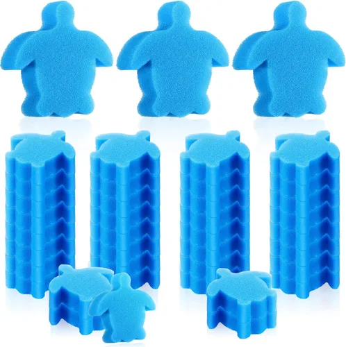 Vista 15 de Patelai Paquete de 40 esponjas absorbentes de aceite para bañera de hidromasaje, accesorios para spa, bañera, piscina al aire libre (estilo barco)