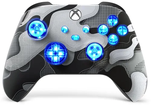 Vista 8 de Silent Modz Custom Modded Controller 7 LED Colors Trigger Stopper w/Pro Grips compatible with Xbox Series S, Xbox Series X, Xbox One, and Windows