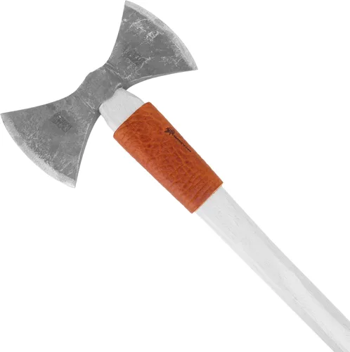 Vista 7 de Protector de cuello de hacha de cuero, cubiertas para mango de hacha para púas de jardinería o protector de hachas de campamento
