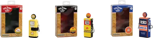 Vista 3 de Collectibles Greenlight 14110 - Juego de 3 bombas de gas vintage serie 11 1/18