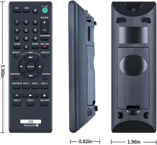Vista 9 de RM-ASU100 Mando a distancia de repuesto para Sony 5-Disc CD Changer Compact Disc Player CDPCE500 CDP CE500 CDP-CE500